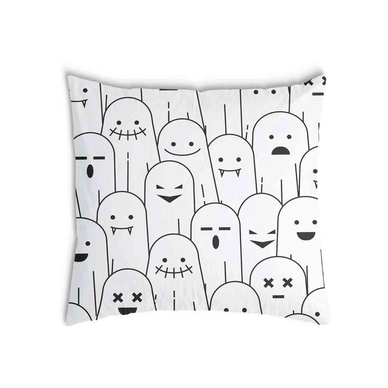 Health pillow white with funny ghosts