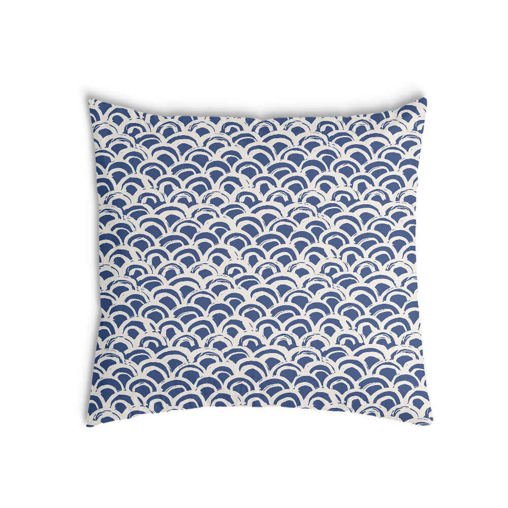 Coussin de santé motif ondulé bleu