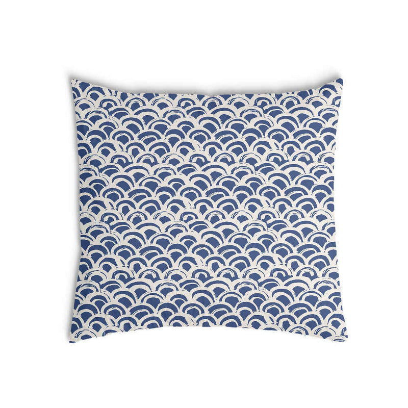 Health pillow with blue wave pattern