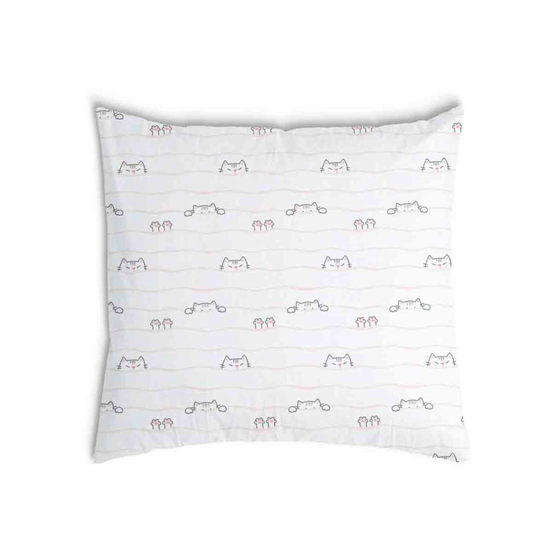 White health pillow with small cats