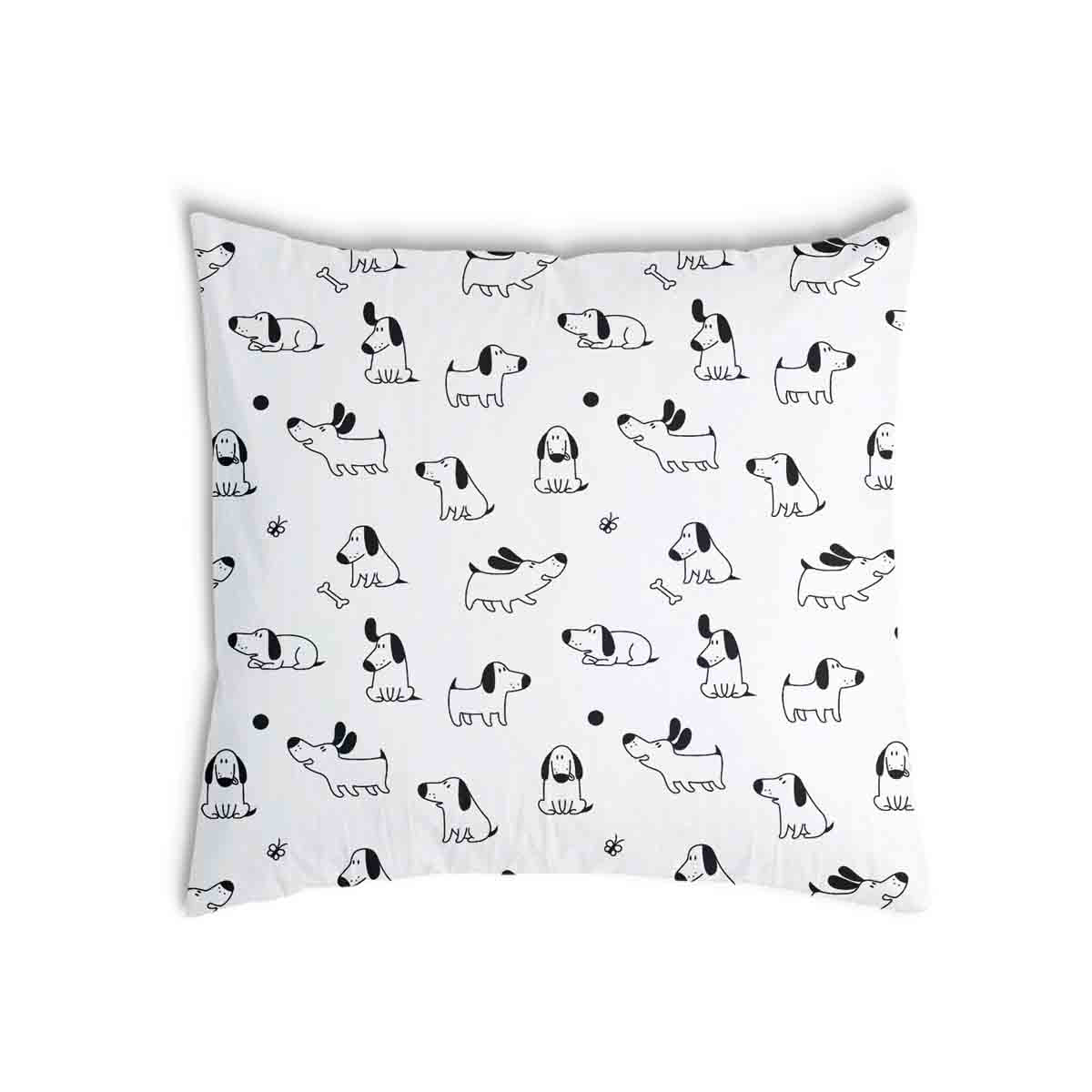Coussin de santé blanc avec chiens