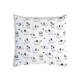 White health pillow with dogs