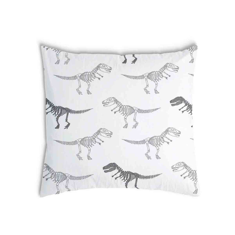 Health pillow white with dinosaur skeleton
