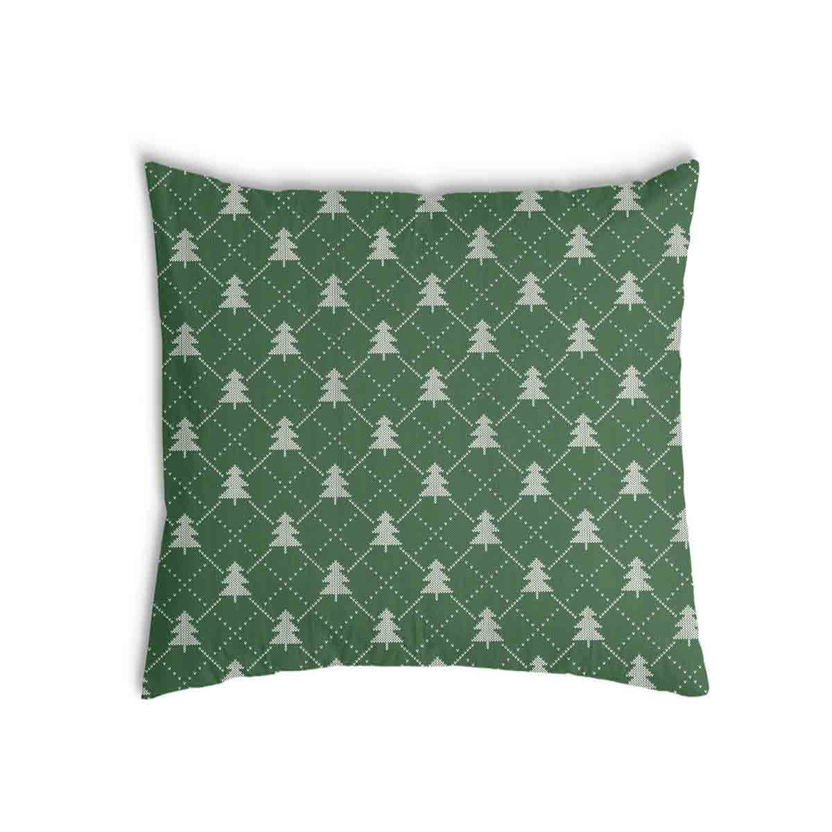 Coussin de santé vert avec des sapins