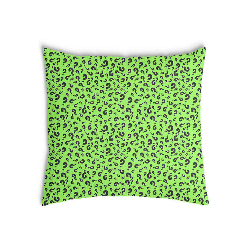 Health pillow light green with question mark