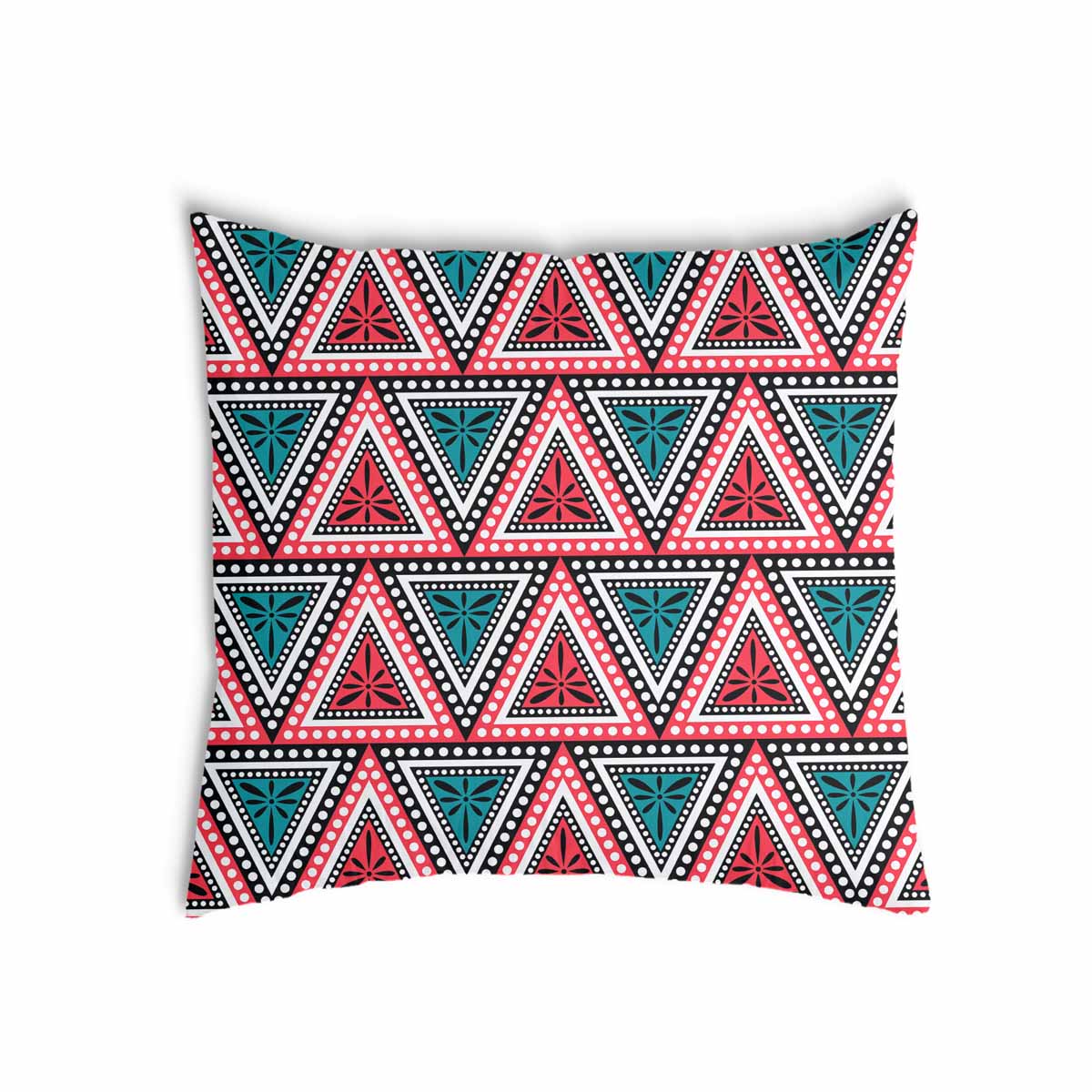 Health pillow with colorful triangles