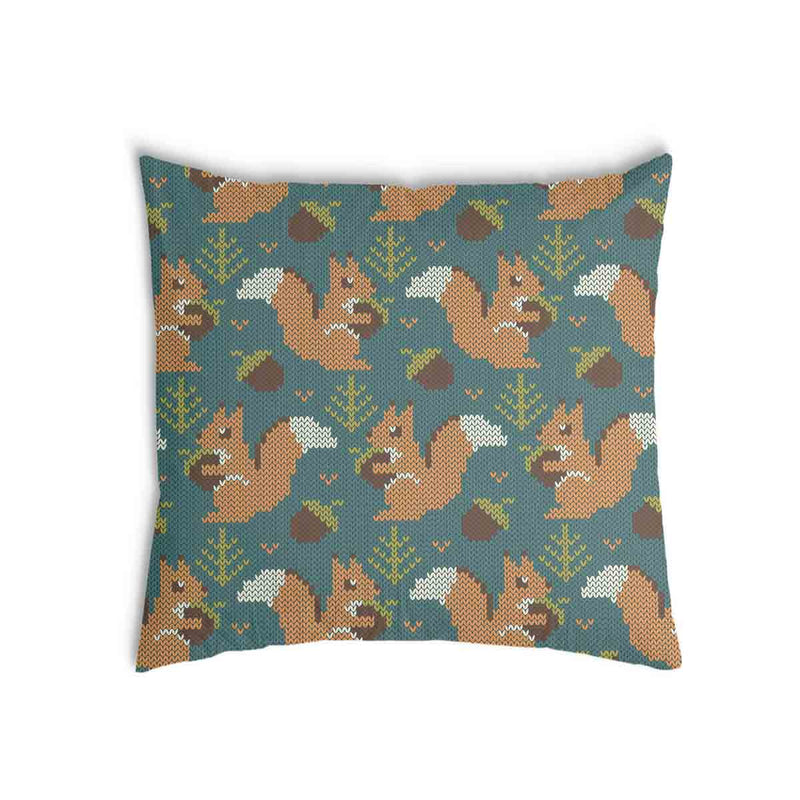 Health pillow green with squirrel