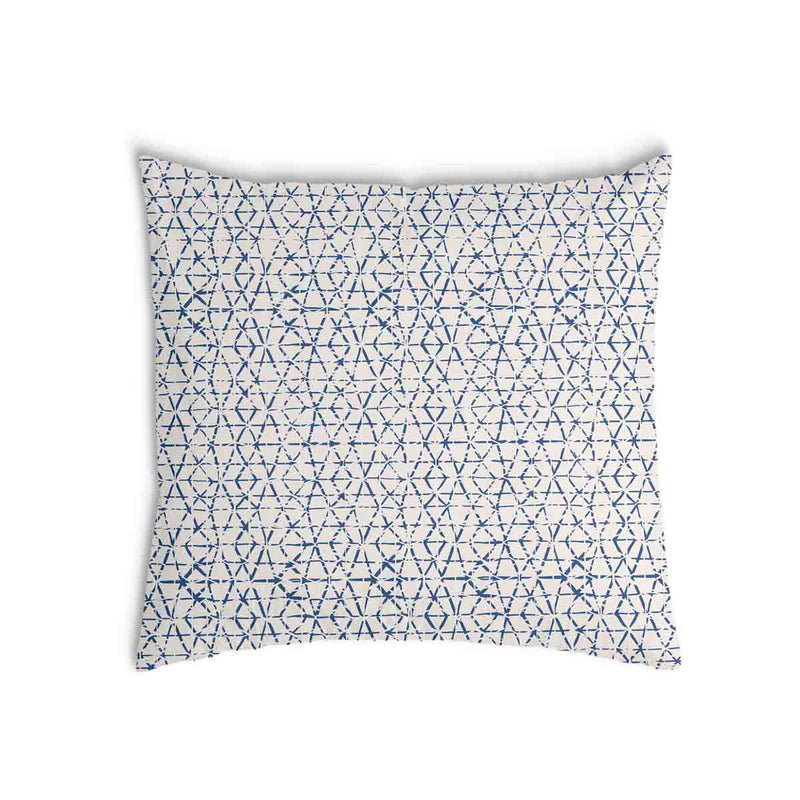 Health pillow white with delicate blue shapes
