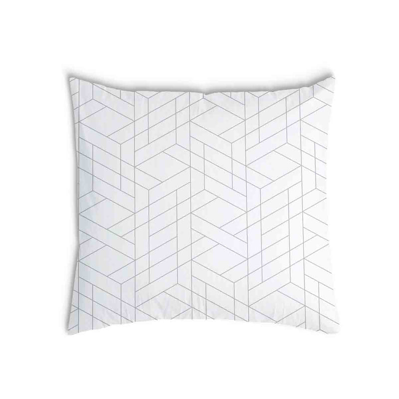 Health pillow white with geometric pattern