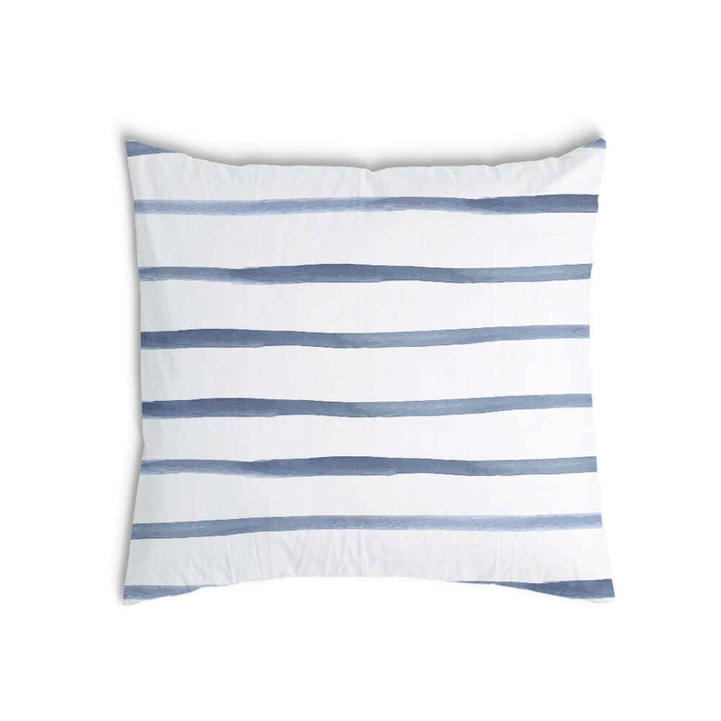 Health pillow with blue horizontal stripes
