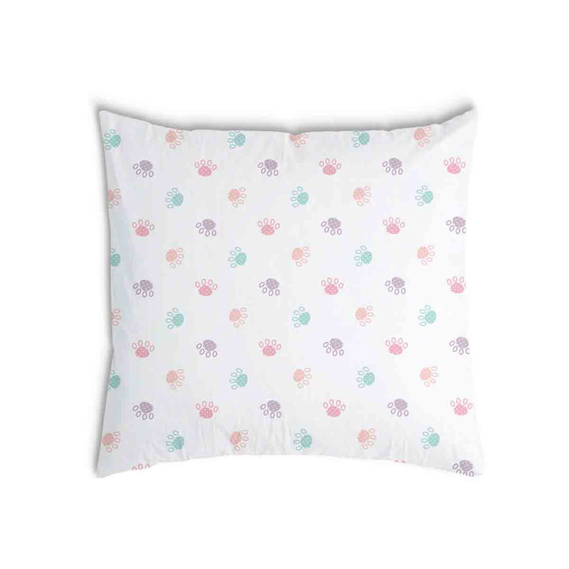 Health pillow white with colorful paws