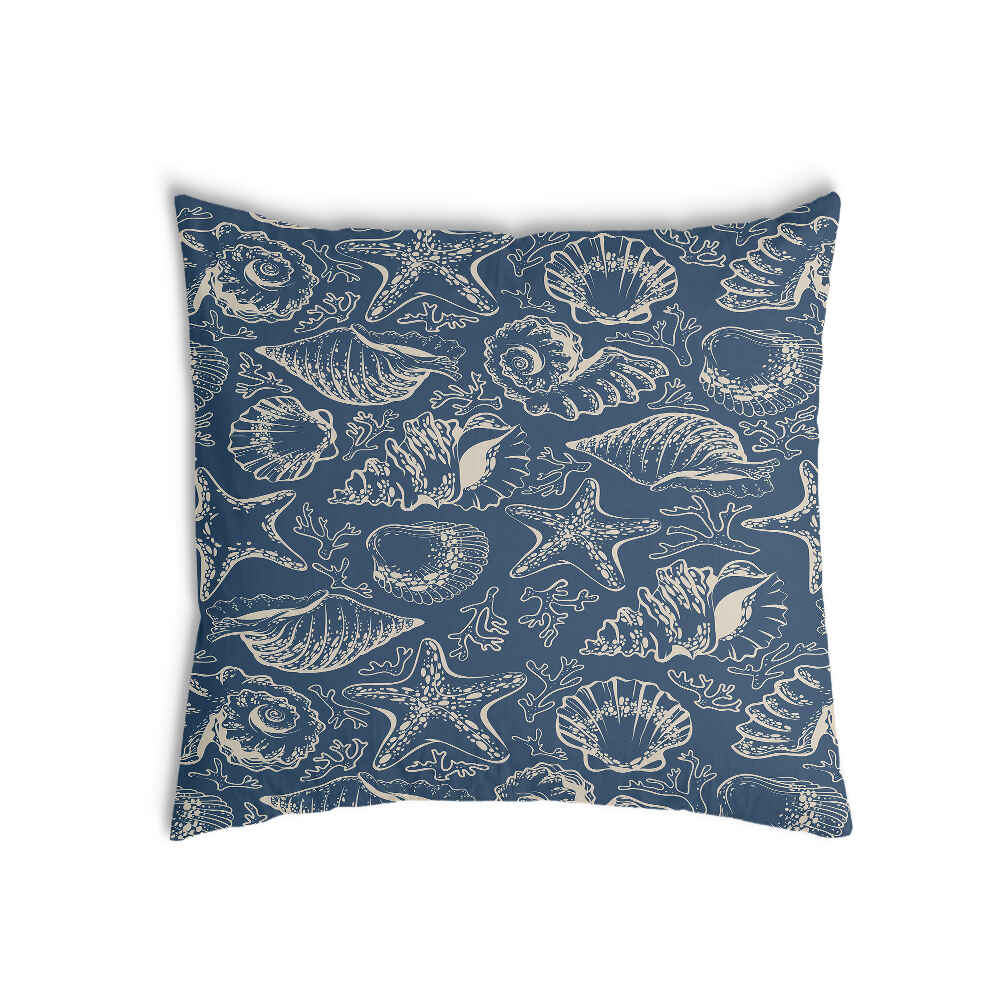 Health Pillow Blue with Shells
