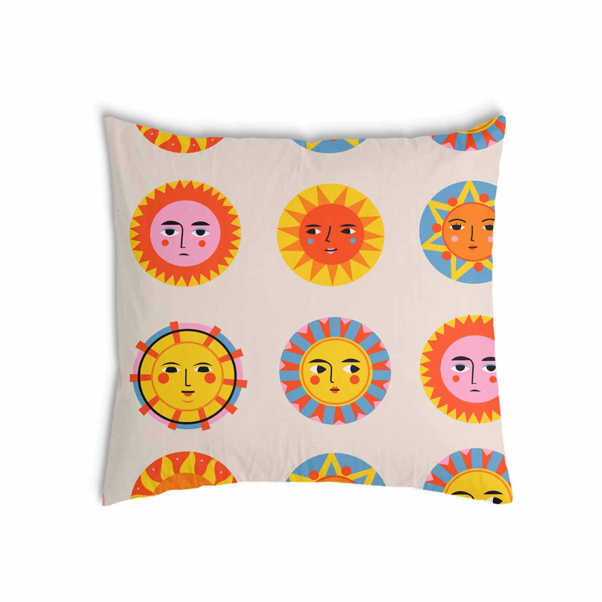 Coussin de santé beige avec soleil