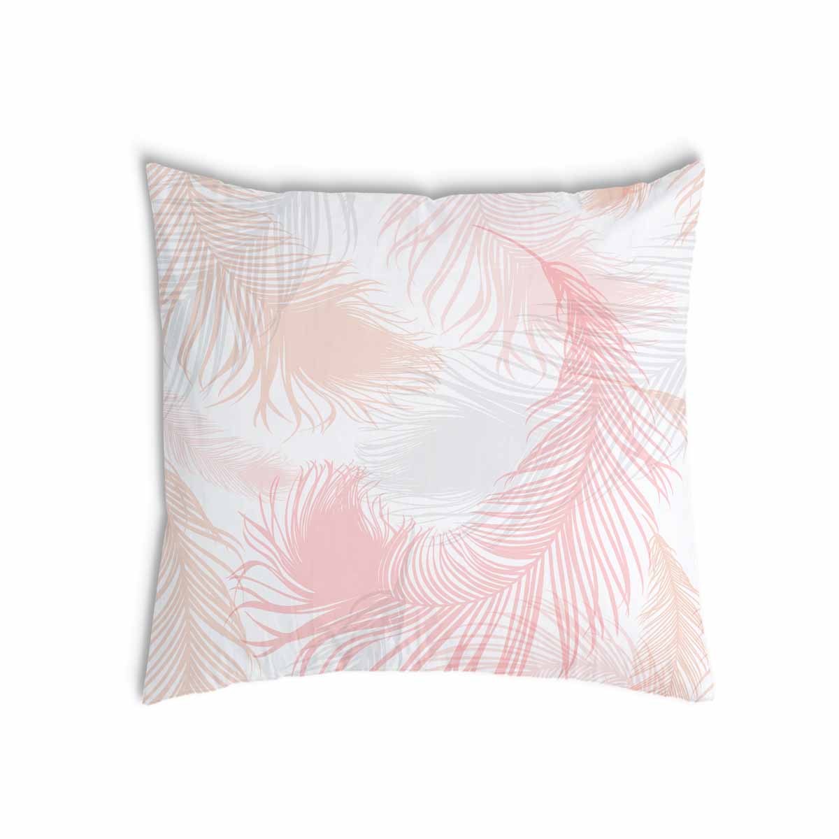 Health pillow white with pink feathers