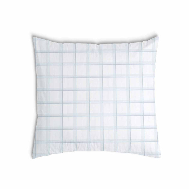 Health Pillow White Blue Checkered