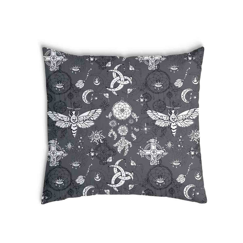 Health pillow, black, creepy dragonfly