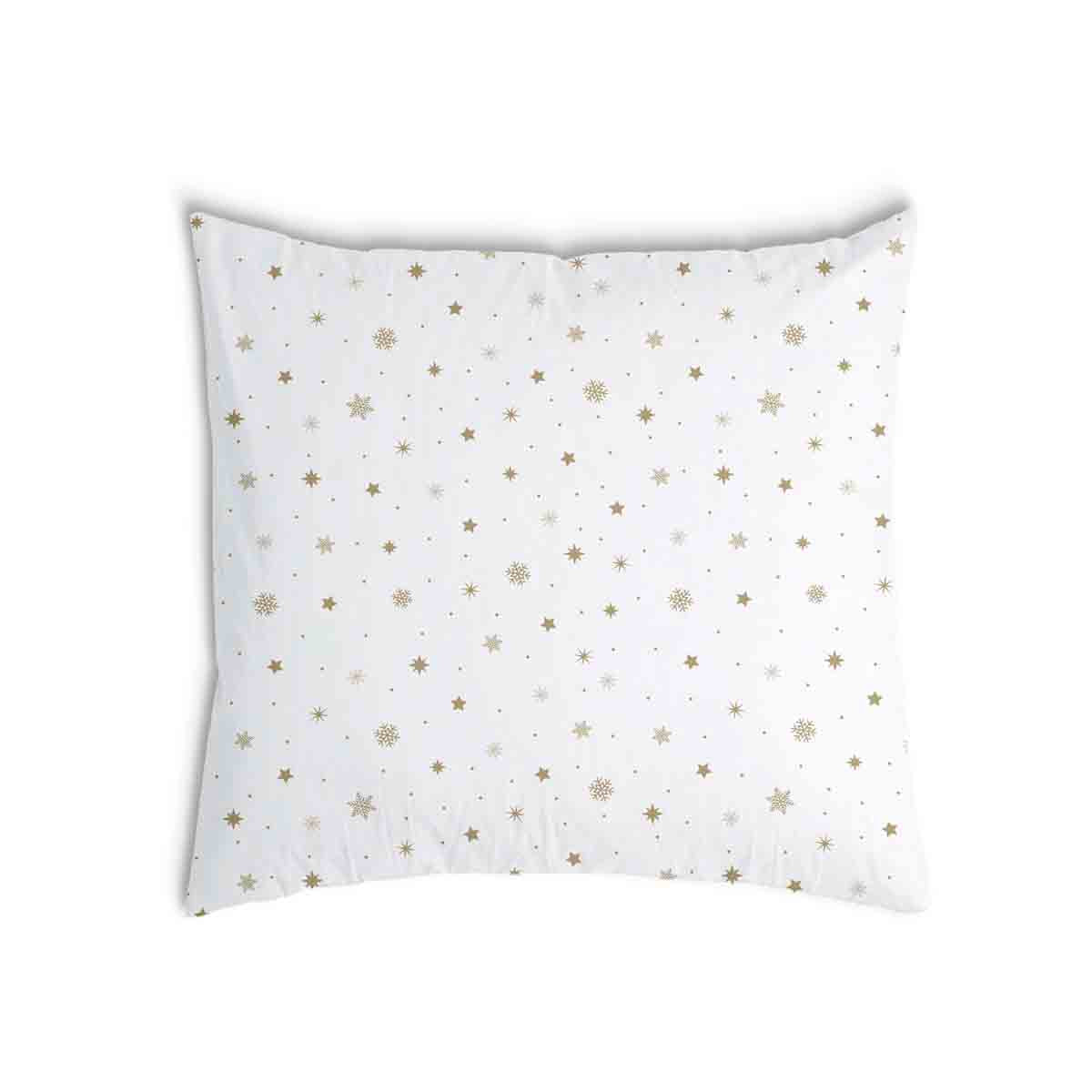 Coussin de santé blanc avec des étoiles dorées