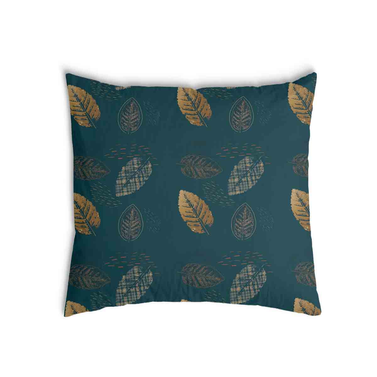 Health pillow green with golden leaf