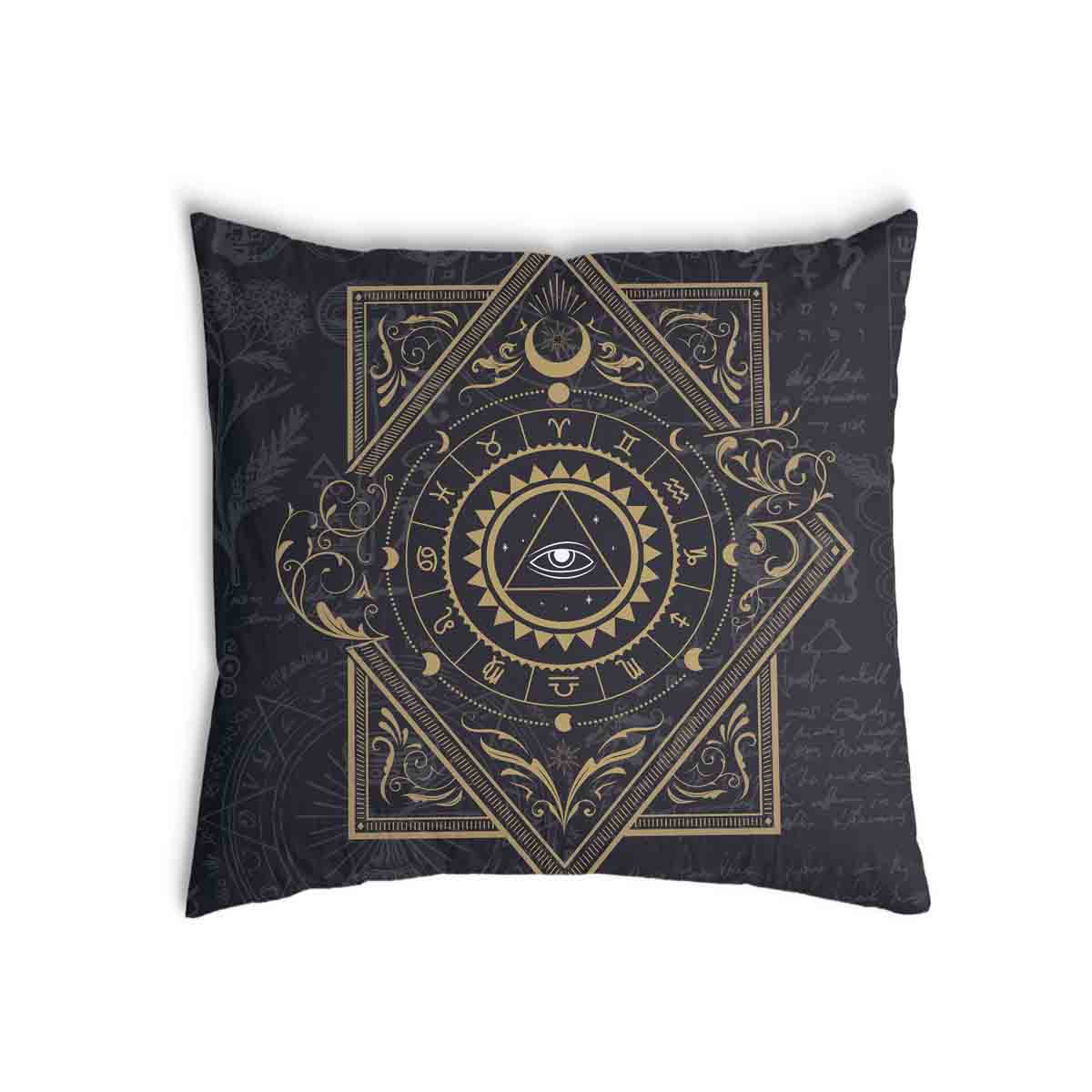 Health Pillow Black Mystic Mandala