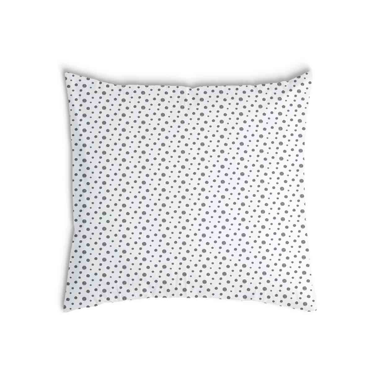 Health pillow white with many gray dots