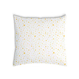Health pillow, white with yellow stars.