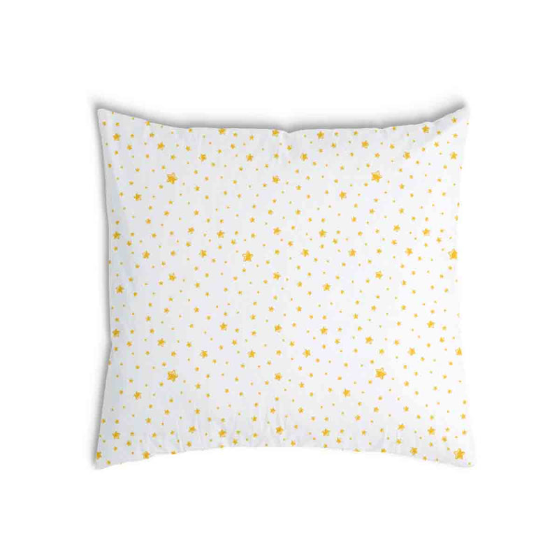 Health pillow, white with yellow stars.