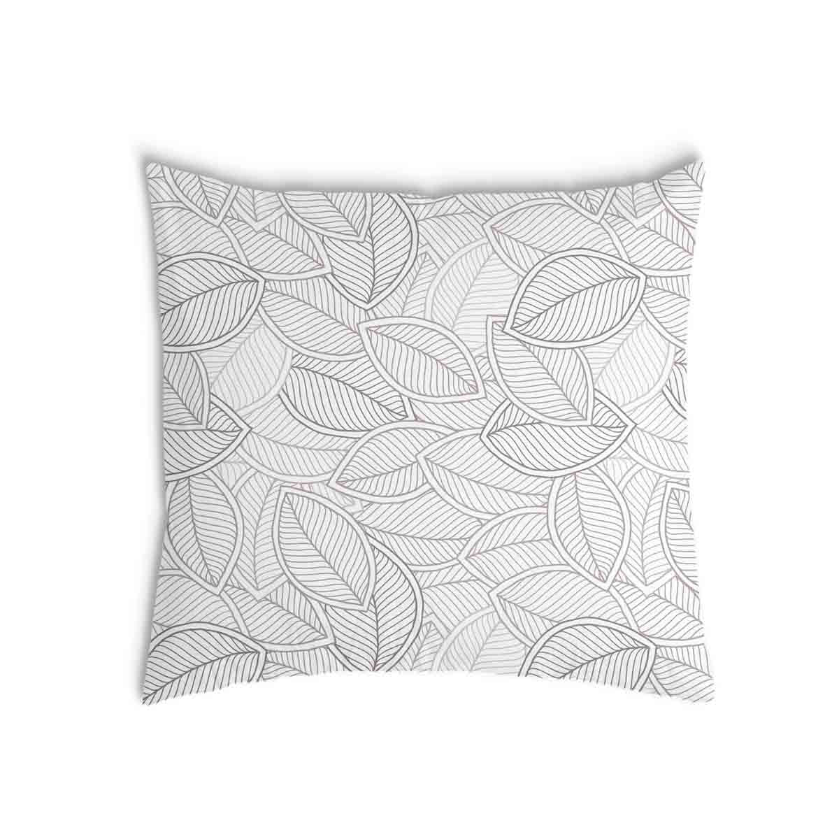 Health pillow with gray palm leaves