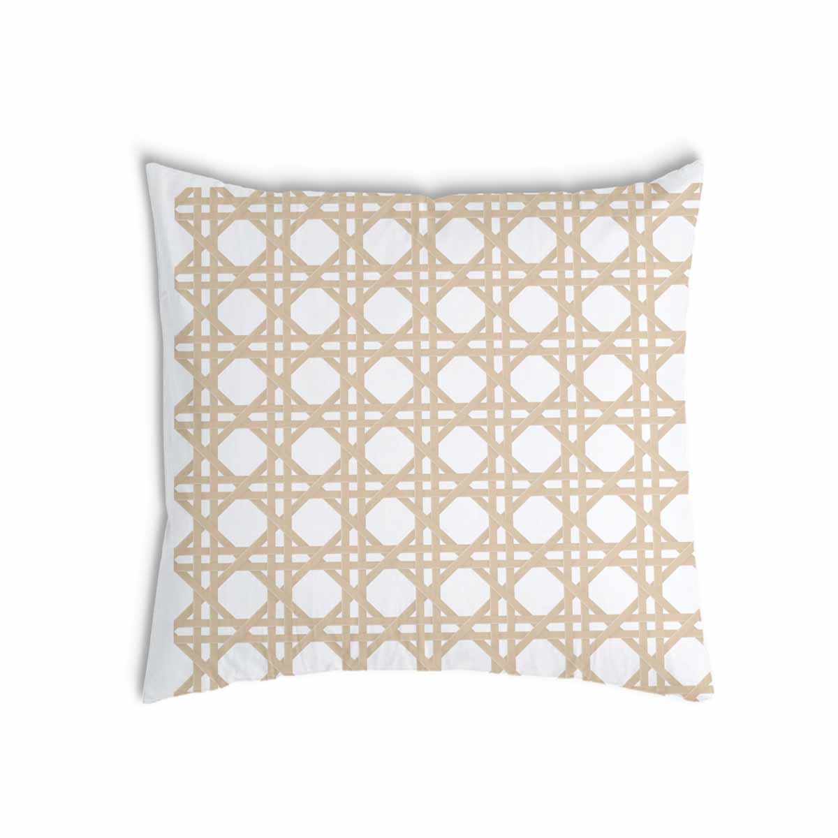 Health Pillow White with Beige Circles