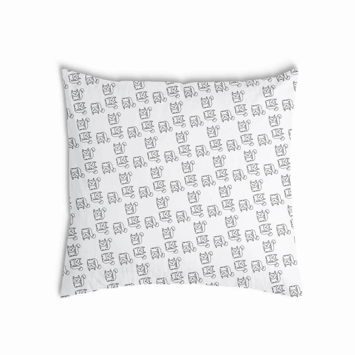 Coussin de santé blanc avec chat