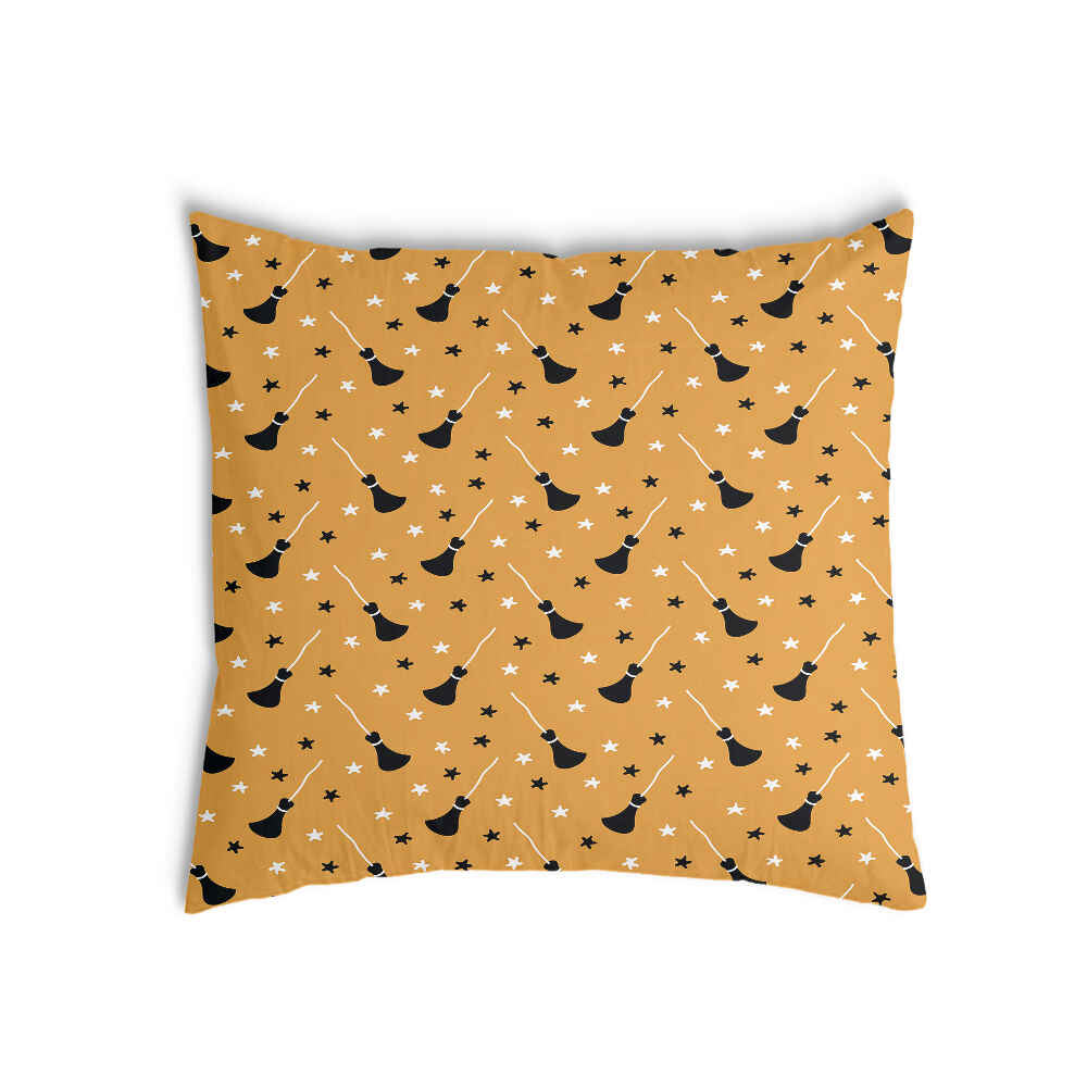 Coussin de santé orange avec le balai de Potter