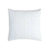Health pillow white with blue hearts
