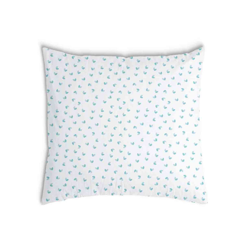 Health pillow white with blue hearts