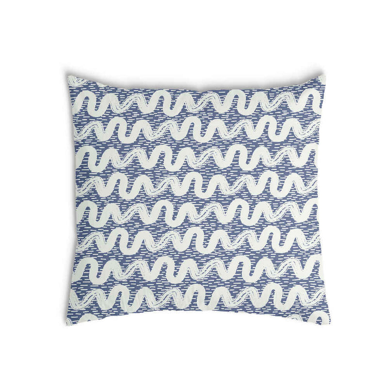 Health pillow blue white waves