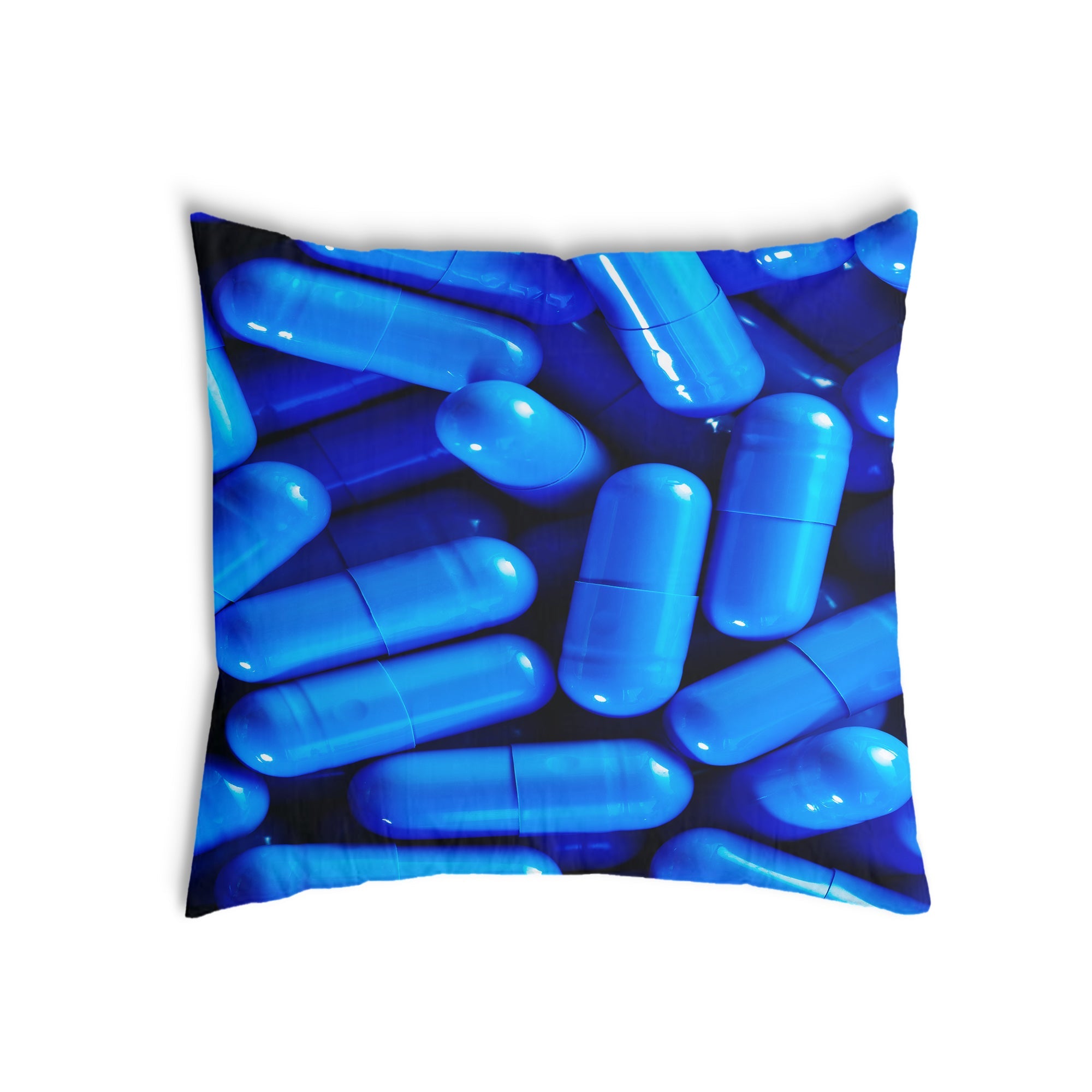 Coussin de santé bleu comprimés