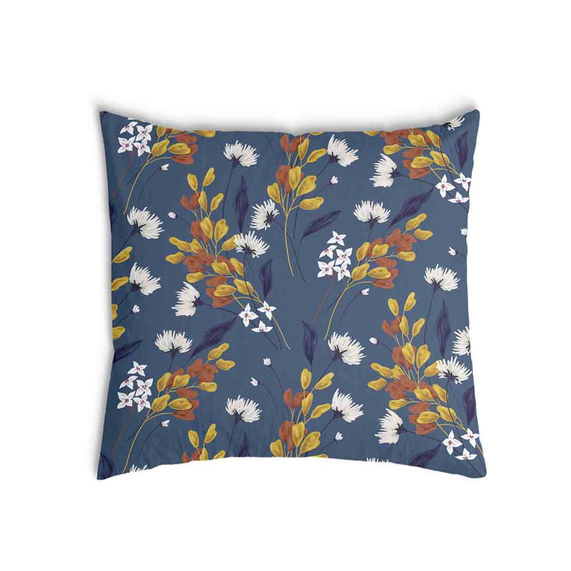 Health pillow blue with bouquet of flowers
