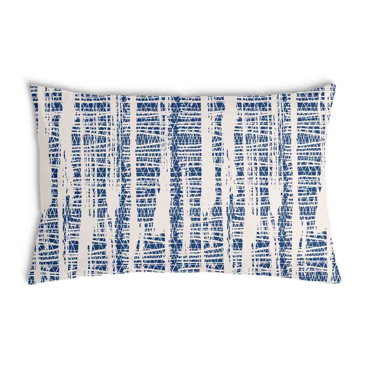 Health pillow with blue pattern
