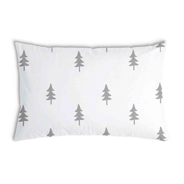 Health pillow white with gray fir trees