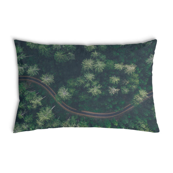 Health pillow, street in the forest.