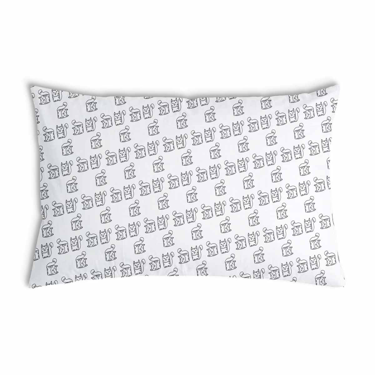 Coussin de santé blanc avec chat