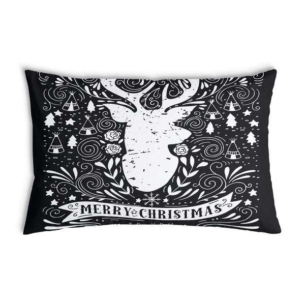 Health pillow black Merry Christmas