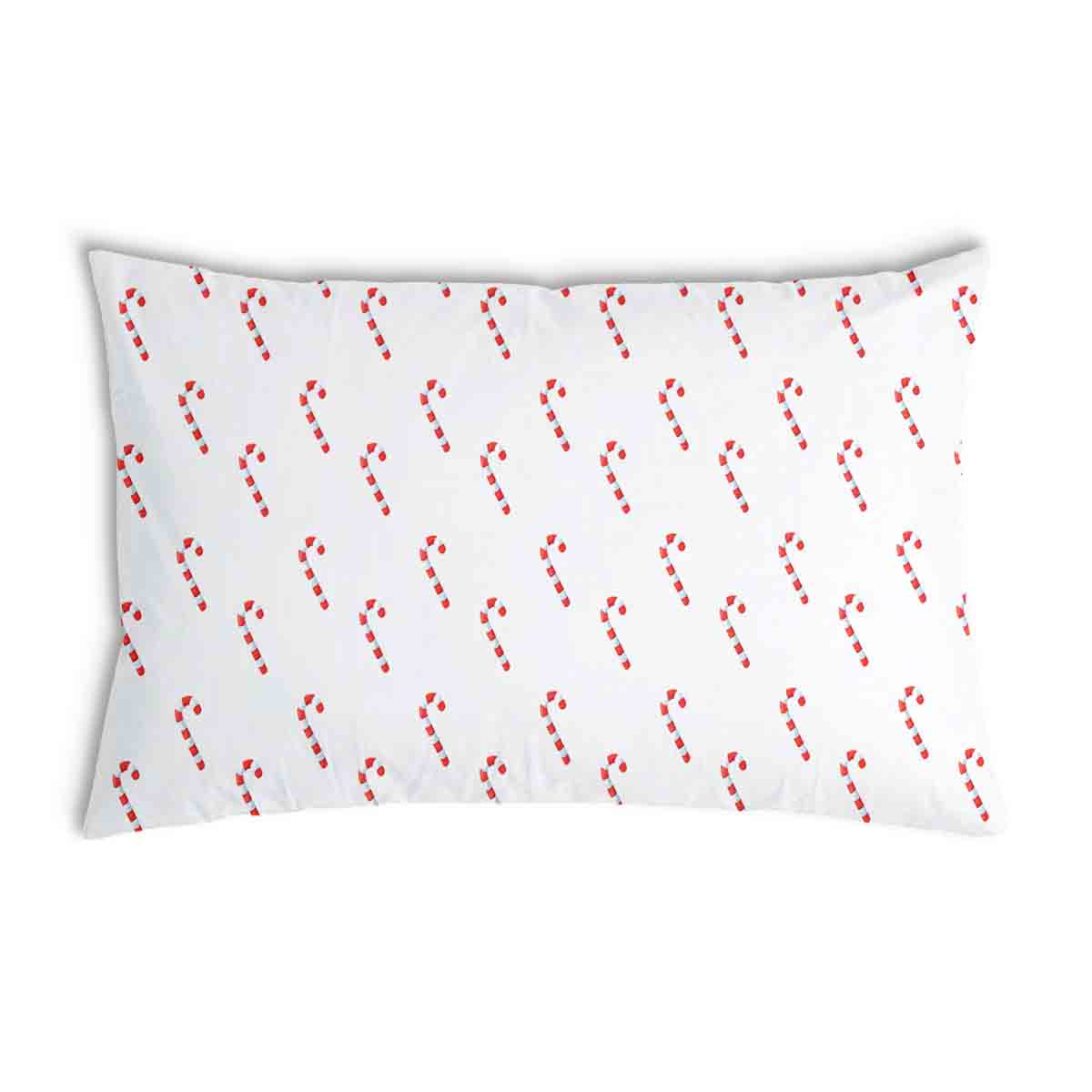 Health Pillow White with Candy Canes