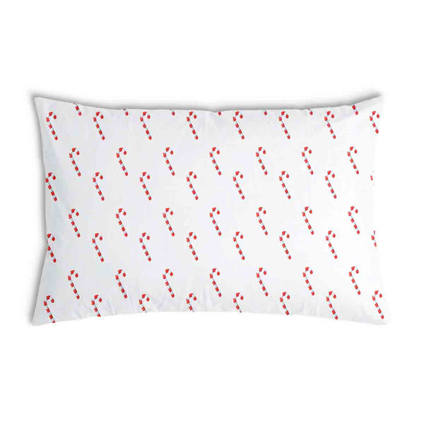 Health Pillow White with Candy Canes