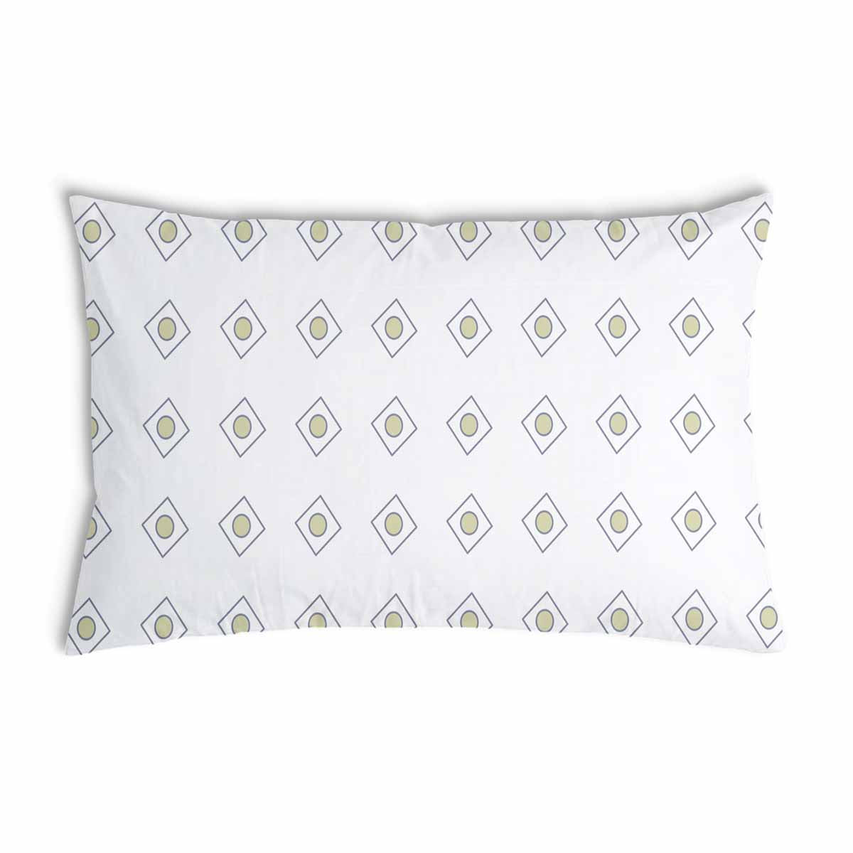 Health pillow white with green circles