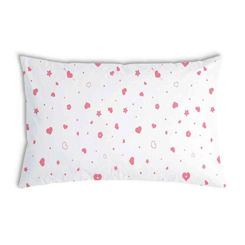 Health pillow with pink hearts and flowers