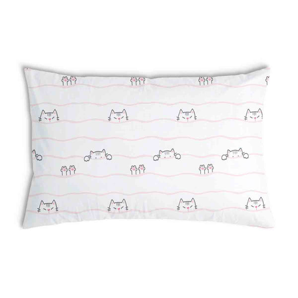 White health pillow with small cats
