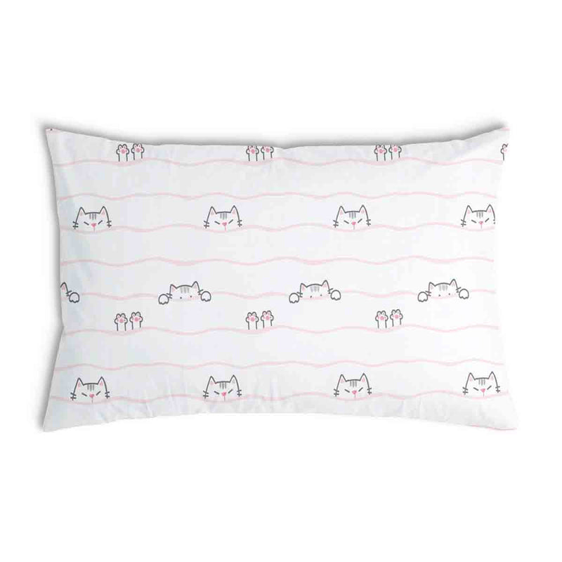 White health pillow with small cats