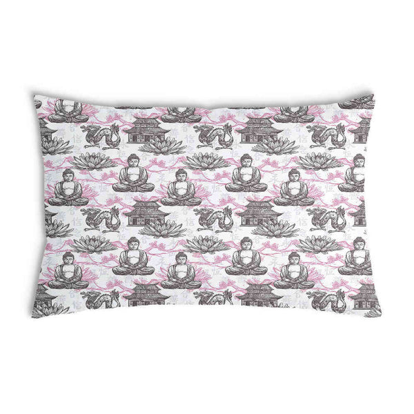 Health pillow with pink Buddha