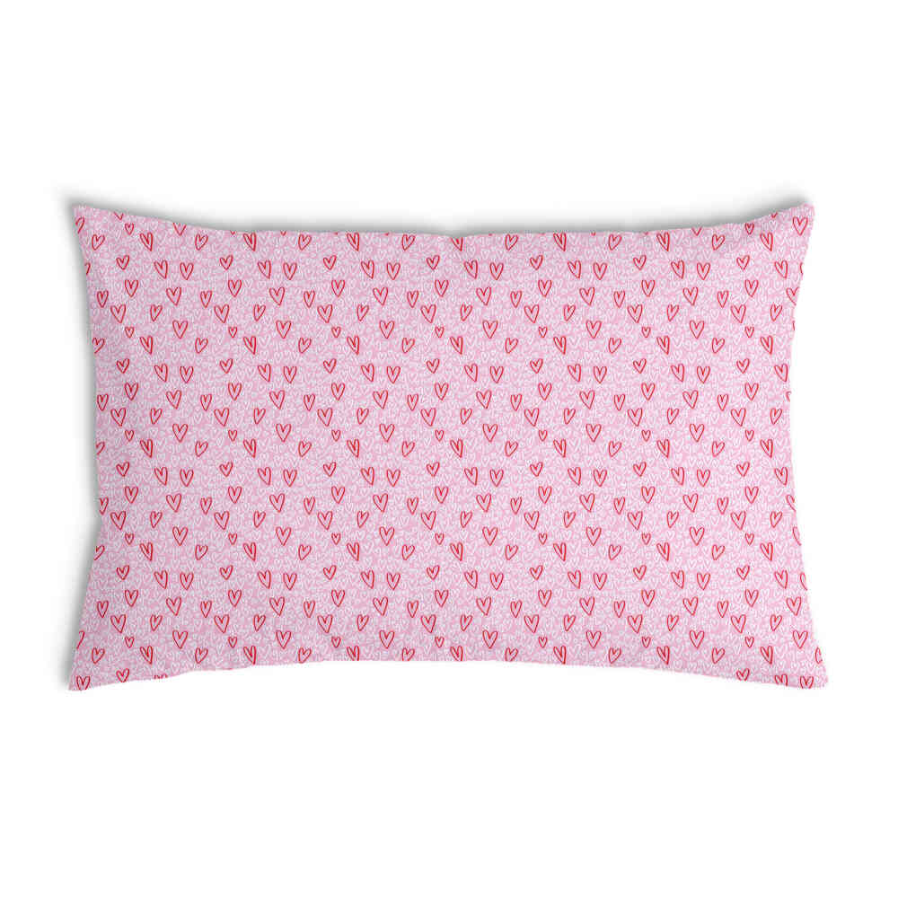 Health pillow pink red hearts
