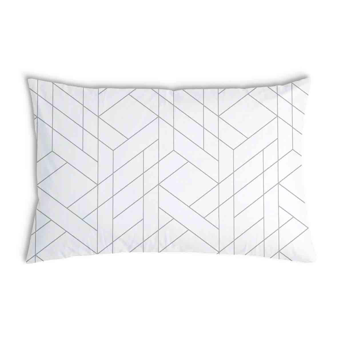 Coussin de santé blanc avec motif géométrique