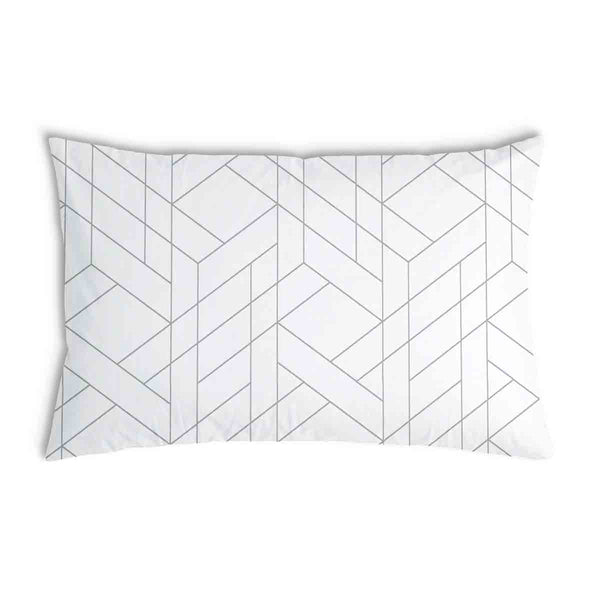 Health pillow white with geometric pattern